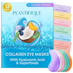 PLANTIFIQUE Superfood Patch Yeux Masque Visage Anti Cernes pour Contour des Yeux Anti Rides - Masque Yeux - Soin Visage Femme et Homme - Masque Collagène Visage - Soins Skincare Complet Eye Mask