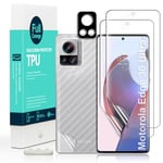 Ibywind Protecteur d'écran pour Motorola Edge 30 Ultra 5G(6.67"),2 films en TPU souple,1Caméra Arrière Protecteur,1 film en fibre de carbone Lecteur,d'empreintes digitales,facile à installer