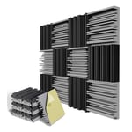 12 Pack Self-Adhesive Sound Proof Foam Panels,12 x 12 x 2 Inches Acoustic8133