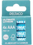 Deltaco Ultimate Lithium Batteries LR03/AAA - 4-pack