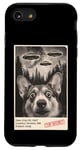 Coque pour iPhone SE (2020) / 7 / 8 Drôle Corgi Selfie Noir et Blanc Roswell Photo Animal OVNI