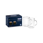 DeLonghi Set 2x Glasses Coffee Along American 250ml Glass Borosilicate