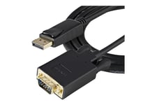 StarTech.com 1 m DisplayPort till VGA-kabel - Aktiv DisplayPort till VGA-kabeladapter - 1080p video - DP till VGA-skärmkabel - DP 1.2 till VGA-konverterare - Låsande DP-kontakt - videoadapterkabel - DisplayPort till HD-15 (VGA) - 1 m