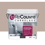 Enduit carrelage EFFET BETON 10Kg, salle de bain, cuisine, recouvre les joints, lisse et décore, plusieurs coloris. 15 Kg Marron glacé