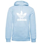 Adidas Trefoil Hoodie Sweatshirt - Clear Sky, M