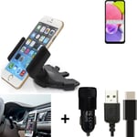 For Samsung Galaxy A03s + CHARGER Mount holder for Car radio cd bracket