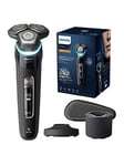 Philips Series 9000 Wet &amp; Dry Men's Electric Shaver with Charging Station, Quick Cleaning Pod &amp; Travel Case, Ink Black, S9986/55, One Colour, Men