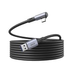 KIWI design Link Cable Accessories 3m with Cable Clip Compatible with Quest 3/2/1/Pro, and Pico 4, High Speed PC Data Transfer, USB 3.0 to USB C Cable for VR Headset