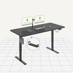 FLEXISPOT Electric Standing Desk 180x80cm Sit Stand Table Height Adjustable Desk with Hook for Home Office, Black