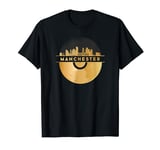 Vinyl-Record-Player Disco-Music Skyline-UK-Manchester T-Shirt