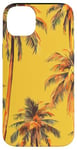 Coque pour iPhone 14 Plus Jaune Vintage Motif Palmier Tropical Paradise Decor