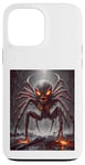 Coque pour iPhone 13 Pro Max monstre en colère moitié hommes moitié araignée scène horreur effrayant cool