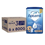 Aptamil 3 Toddler Baby Milk Powder Formula, 1-2 Years, 800g (Pack of 6) - Packaging May Vary