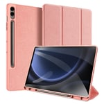 Samsung Galaxy Tab S9 FE Plus - DUX DUCIS Domo Series Tri-Fold Smart fodral - Pink