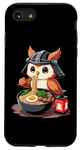 iPhone SE (2020) / 7 / 8 Samurai Owl Eating Ramen Kawaii Japanese Art Case