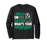 I Walk on Water Ice Hockey Lover Player Superpower Youth Long Sleeve T-Shirt