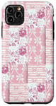 iPhone 11 Pro Max Light Pink Flowers & Bows Gingham Coquette Girly Aesthetic Case