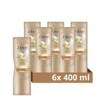 Dove Care + Visible Glow Fair to Medium Self Tan Lotion gradual tanning lotion for sun-kissed skin for all skin types 6x 400 ml