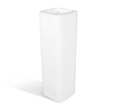 Kloris Cache-Pot Pot Pot Colonne carrée Mod. Candy cm 30 x 30 x 70 h polyéthylène Blanc Profondeur 24 cm