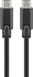 Goobay 67976 USB-C 3.1 generasjon 1 kabel, svart, 1m