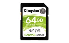 Kingston 64GB SDXC Class 10 UHS Memory Card For Nikon D3300