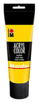 Marabu 12010025019 – Acrylique Color Jaune 225 ml, peinture acrylique crémeuse à base d'eau, séchage rapide, résistant à la lumière, imperméable, applicable au pinceau et à l'éponge sur toile, papier et bois.