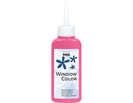 Kreul 42784-Window Color Rose Vif 80 ML, Peinture pour fenêtres à Base d'eau, structurée, pour Verre, miroirs, carrelages et Autres Surfaces Lisses, 640966, Pink