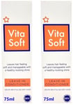 2 x Vita soft Leave in Hair Conditioner Best Frizz Control Shine as Vitapointe