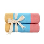 Cacala Paradise Series Turkish Bath Towels, Ocean Gold