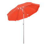 1.96m Arced Beach Umbrella 3-Angle Canopy with Aluminium Frame Bag