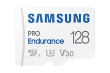 Samsung PRO Endurance Carte mémoire microSDXC UHS-I U3, 128 Go, Vitesse de lecture jusqu’à 100 Mo/s, avec Adaptateur, MB-MJ128KA