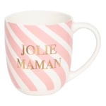 DRAEGER PARIS - Mug en Céramique - Rose - "Jolie Maman" - Idée cadeau Famille, Fête Des Mères, Anniversaire, Noël - Humour, Fun, Amour - 320 ml - Avec Boîte Cadeau