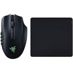 Razer Naga V2 Pro + Gigantus V2 Large - Souris de Jeu sans Fil MMO avec molette HyperScroll Pro, capteur Optique 30K et Tapis de Souris de Jeu Souple pour la Vitesse et Le contrôle