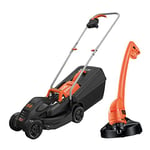 BLACK+DECKER 32cm Electric Rotary Mower with GL250 Grass Strimmer