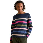 Joules Womens Harbour Cotton Long Sleeved Top - Navy - Size 8 UK