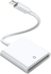 Lecteur de carte SD pour iPhone/iPad, lecteur de carte mémoire Lightning vers carte SD, lecteur de carte mémoire, visionneuse, adaptateur de carte SD pour iPhone 14/13/12/11/XS/XR/X/8/7/iPad