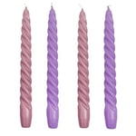 Italian Spiral Twisted Tapered Dinner Candles Ideal Valentines Day Gift | by Talking Tables | 4 Pack