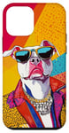 Coque pour iPhone 12 mini Pitbull Dog Fashion, joli pop art coloré