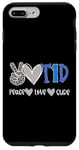 Coque pour iPhone 7 Plus/8 Plus Peace Love Cure : sensibilisation au diabète de type 1 (T1D)