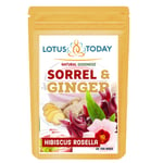 Hibiscus with Ginger  100 Tea Bags Energy booster Delicious Sorrel Ginger Drink