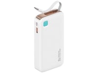 Usams Powerbank With Retractable Usb-C Retractable Cable 10000 Mah Pd 20W Fast Charge Xy Series White/White 10Kcd22402 (Us-Cd224)