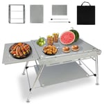 supregear Table Pliante de Camping Extérieur, Cadre en Alliage d'Aluminium Léger avec Sac à Main Oxford Durable, Montage Facile et Design Pliable, Idéal pour Grill, Jardin, BBQ, Fête