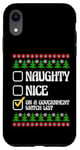 Coque pour iPhone XR Funny Naughty Nice On A Government Watch List Christmas