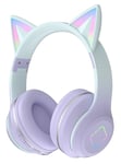 Cute Cat 2.0 - On-Ear Bluetooth Høretelefoner til børn - Lilla