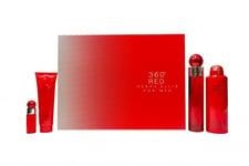 PERRY ELLIS 360 RED FOR MEN GIFT SET 100ML EDT + 90ML S/G + 200ML DEO + MINI 7ML