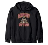 Mummy of Two Mommy of Two Funny Halloween Zip Hoodie