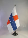 DRAPEAU DE TABLE ANTILLES NÉERLANDAISES 21x14cm - PETIT DRAPEAUX DE BUREAU HOLLA