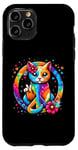 iPhone 11 Pro Funny Cat Tie Dye Peace Sign Hand Funny Boys Kids Girls Case