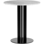 Scala Café Table H75 Ø60 cm Oak Bistrobord, Laget av marmor 70 cm Hvit, Hvit