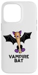 Coque pour iPhone 14 Pro Max Jeu de mots amusant en forme de chauve-souris vampire